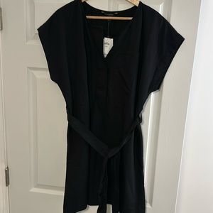 BANANA REPUBLIC BRAND NEW WITH TAGS BLACK DRESS SIZE LARGE PETITE